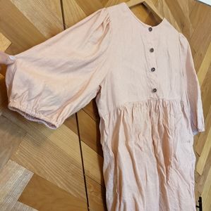 Puff Sleeve Linen Dress
